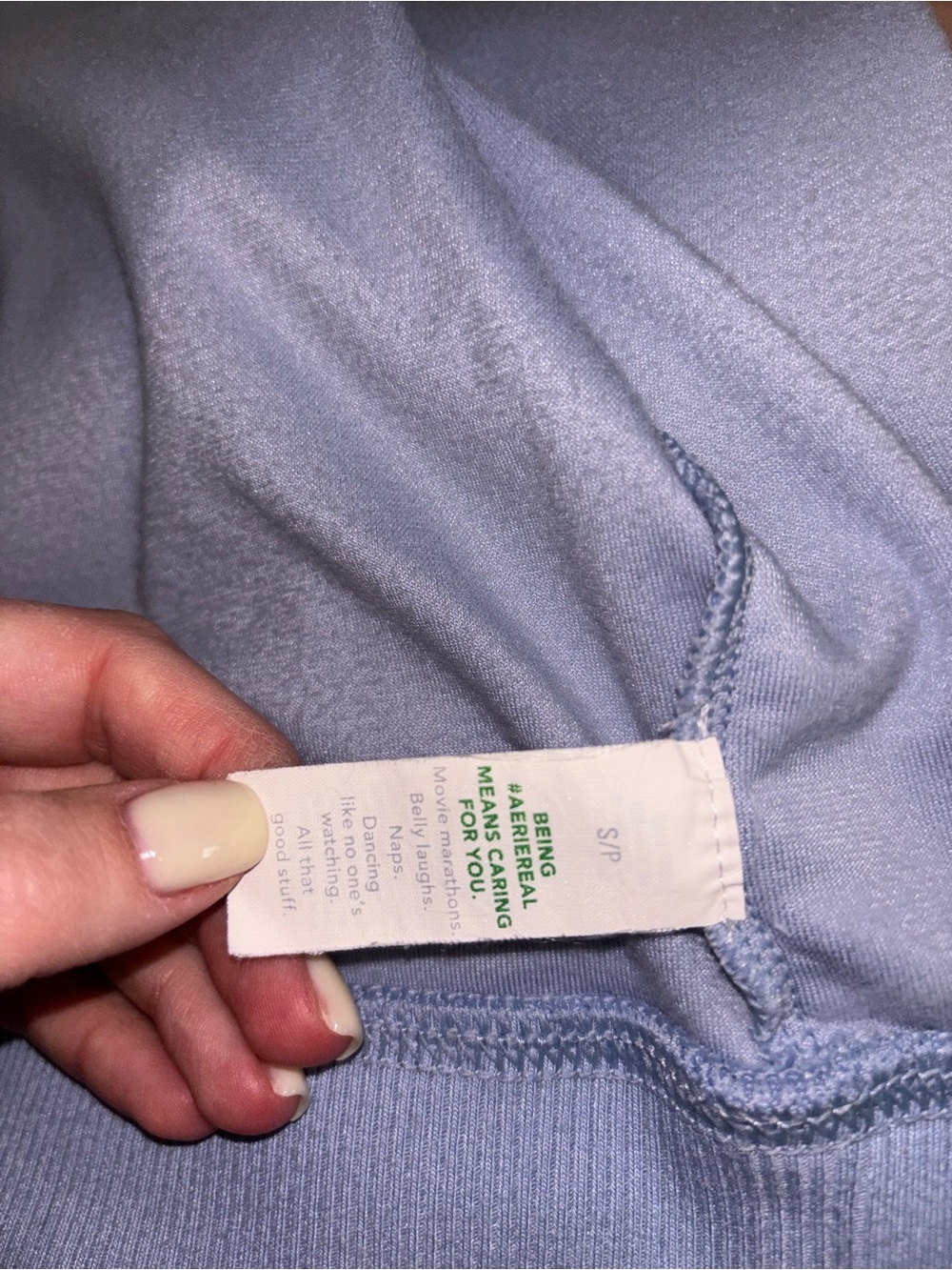 aerie Light Blue Velour Hoodie & Sweatpants Set - Picture 5 of 9